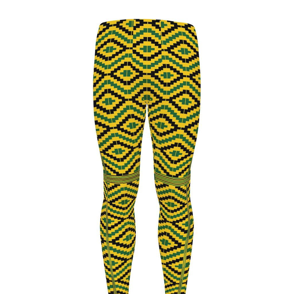 Kente African Pattern Print Men's leggings