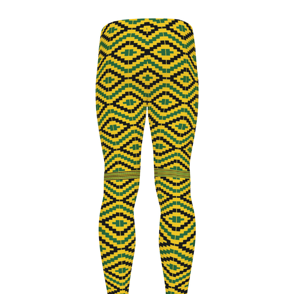 Kente African Pattern Print Men's leggings