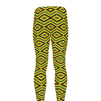 Kente African Pattern Print Men's leggings