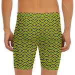 Kente African Pattern Print Men's Long Boxer Briefs