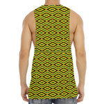 Kente African Pattern Print Men's Muscle Tank Top