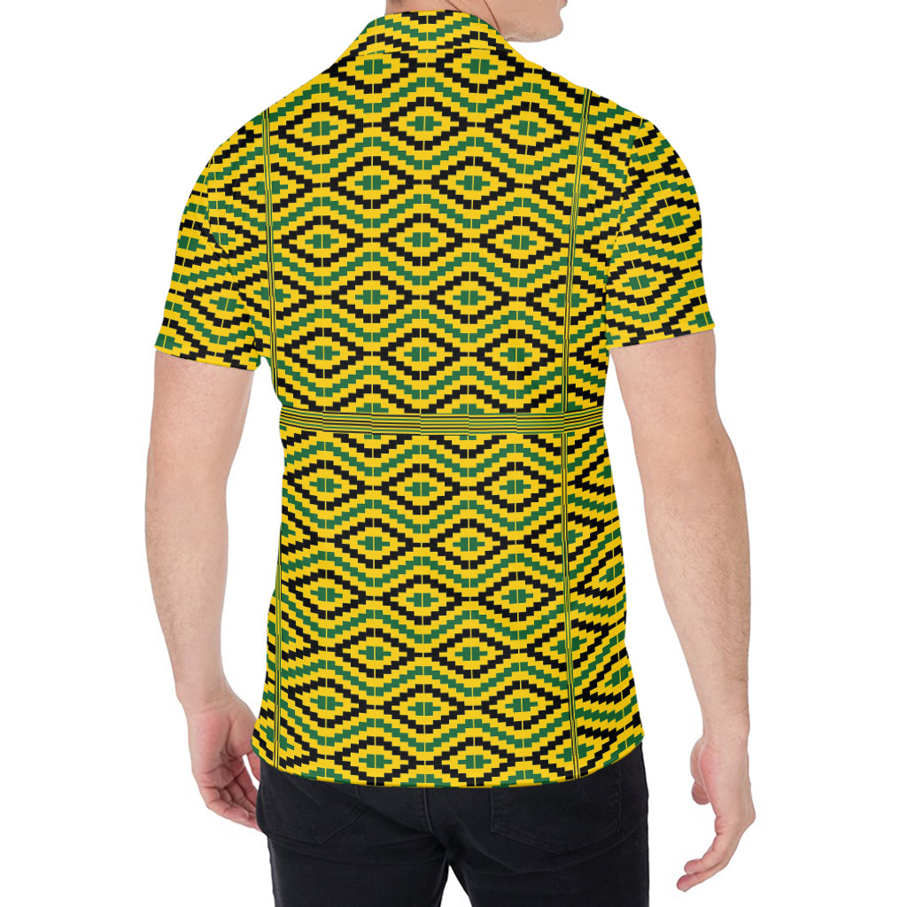 Kente African Pattern Print Men's Shirt
