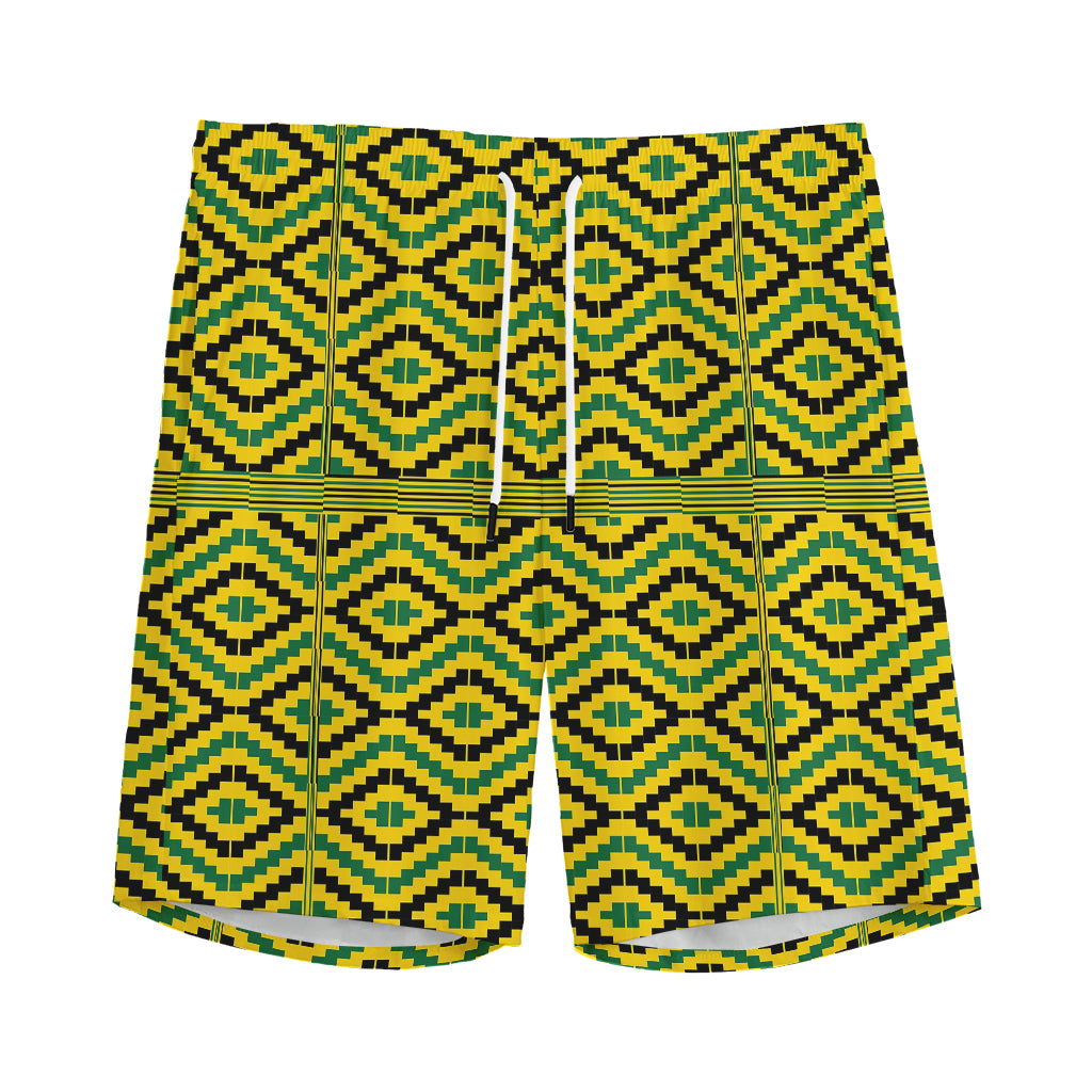 Kente African Pattern Print Men's Sports Shorts