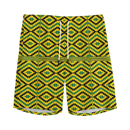 Kente African Pattern Print Men's Sports Shorts