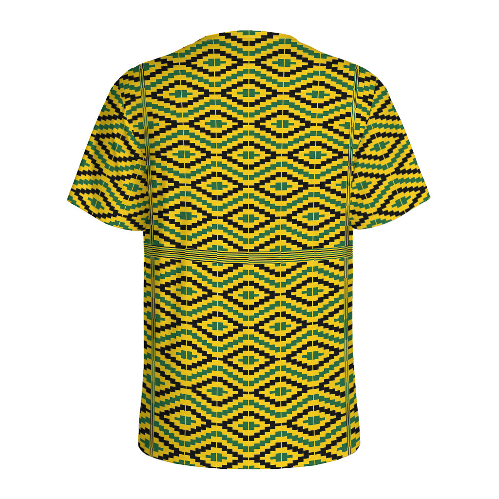 Kente African Pattern Print Men's Sports T-Shirt
