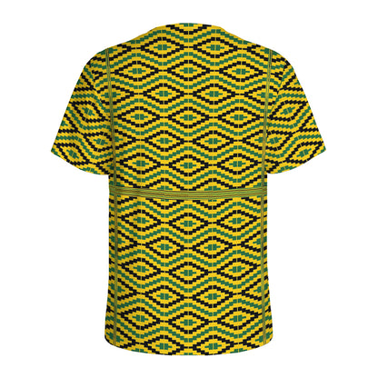Kente African Pattern Print Men's Sports T-Shirt