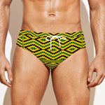 Kente African Pattern Print Men's Swim Briefs