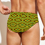 Kente African Pattern Print Men's Swim Briefs