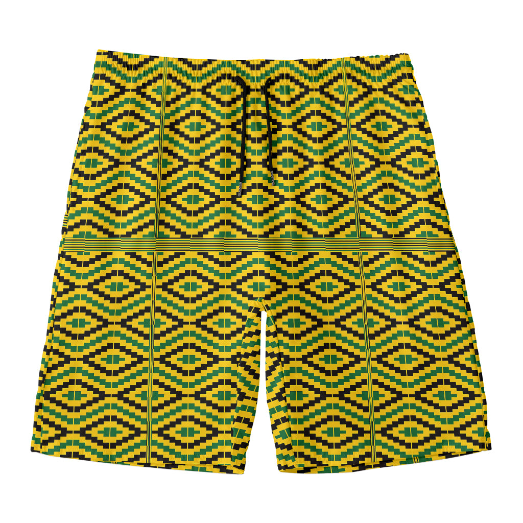 Kente African Pattern Print Men's Swim Trunks