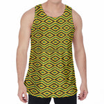 Kente African Pattern Print Men's Velvet Tank Top