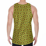 Kente African Pattern Print Men's Velvet Tank Top