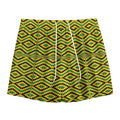 Kente African Pattern Print Mesh Shorts
