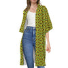 Kente African Pattern Print Open Front Beach Cover Up