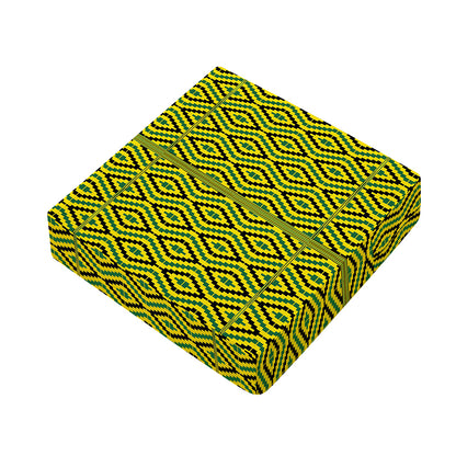 Kente African Pattern Print Outdoor Seat Cushion Cover