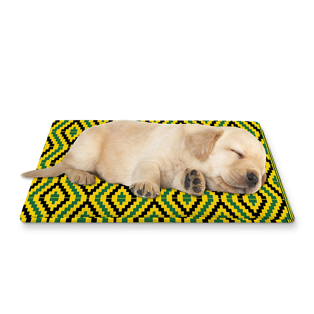 Kente African Pattern Print Pet Cooling Mat Cover