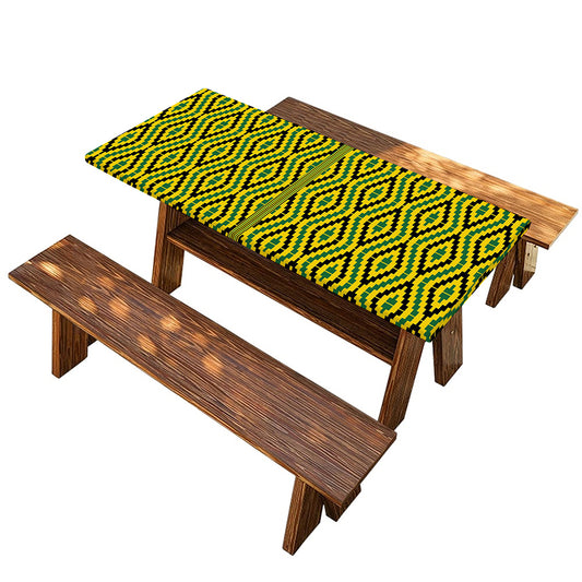 Kente African Pattern Print Picnic Table Cover