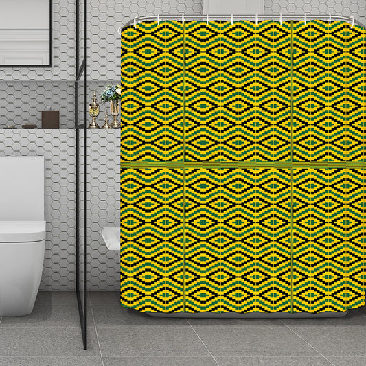 Kente African Pattern Print Polyester Shower Curtain