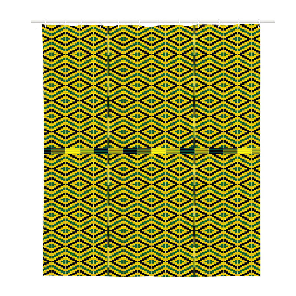 Kente African Pattern Print Polyester Shower Curtain
