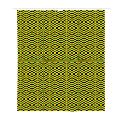 Kente African Pattern Print Polyester Shower Curtain