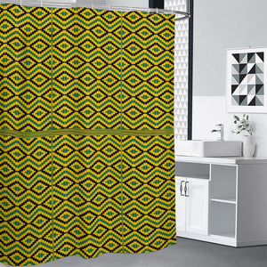 Kente African Pattern Print Premium Shower Curtain