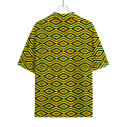 Kente African Pattern Print Rayon Hawaiian Shirt
