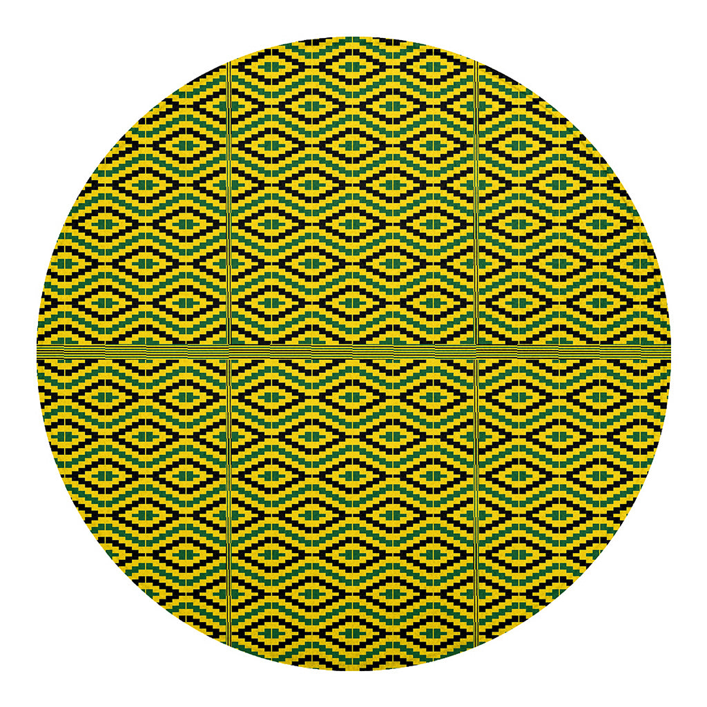 Kente African Pattern Print Round Blanket