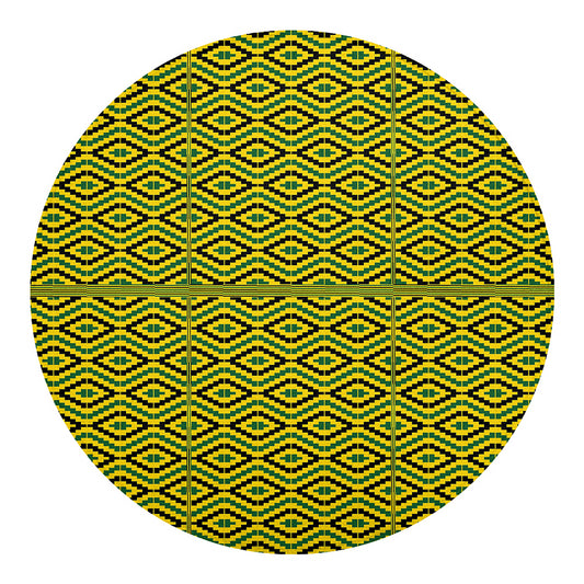 Kente African Pattern Print Round Blanket