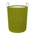 Kente African Pattern Print Round Laundry Basket