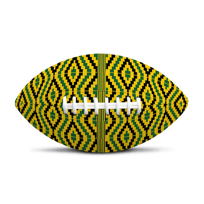 Kente African Pattern Print Rugby Ball