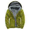 Kente African Pattern Print Sherpa Lined Zip Up Hoodie