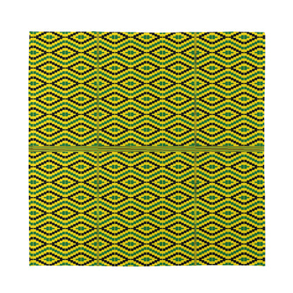 Kente African Pattern Print Silk Bandana