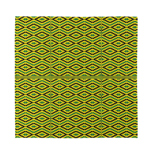Kente African Pattern Print Silk Bandana