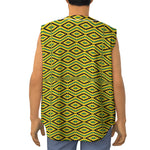 Kente African Pattern Print Sleeveless Baseball Jersey