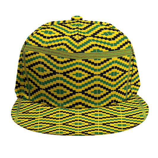 Kente African Pattern Print Snapback Cap