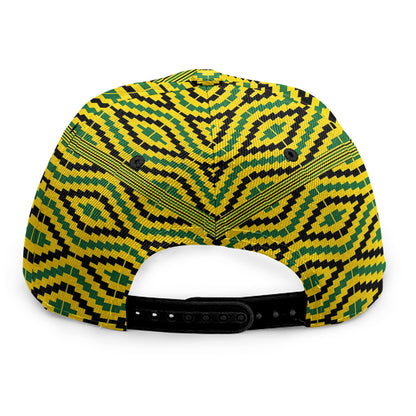 Kente African Pattern Print Snapback Cap