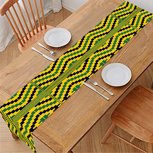 Kente African Pattern Print Table Runner