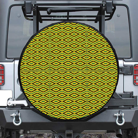 Kente African Pattern Print Tire Cover