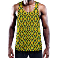 Kente African Pattern Print Men's Workout Tank Top