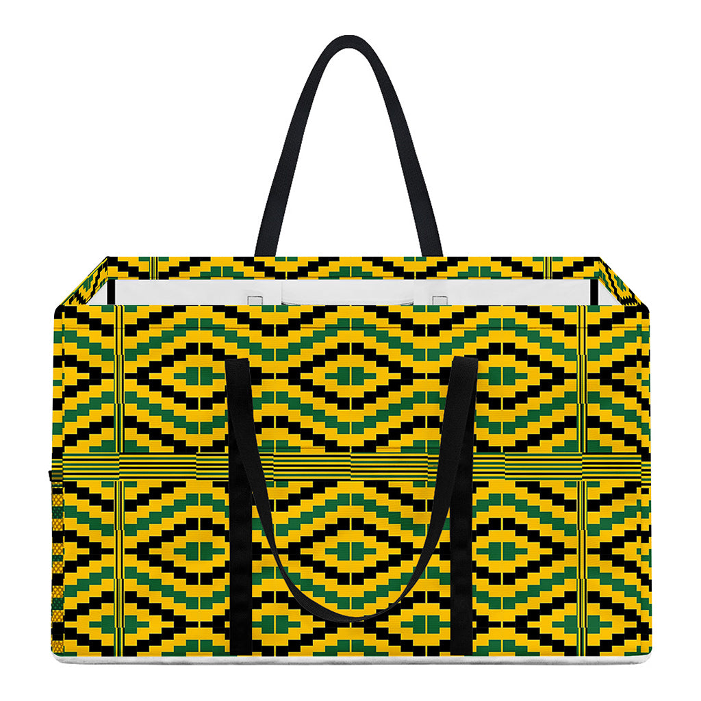 Kente African Pattern Print Utility Tote Bag