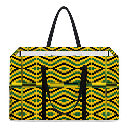 Kente African Pattern Print Utility Tote Bag