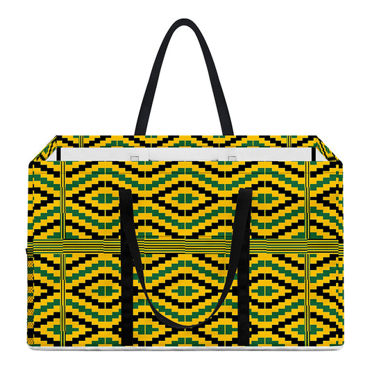 Kente African Pattern Print Utility Tote Bag