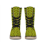 Kente African Pattern Print Winter Boots