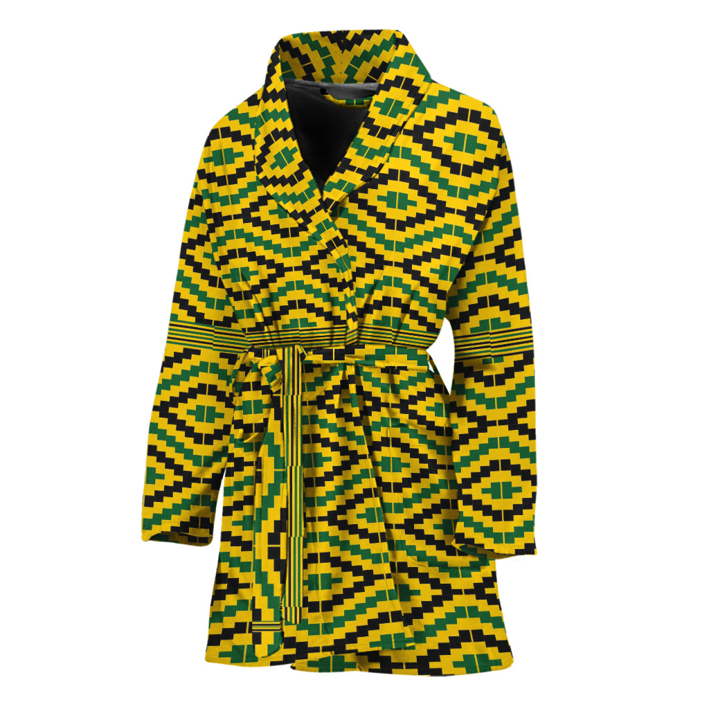 Kente African Pattern Print Women's Bathrobe