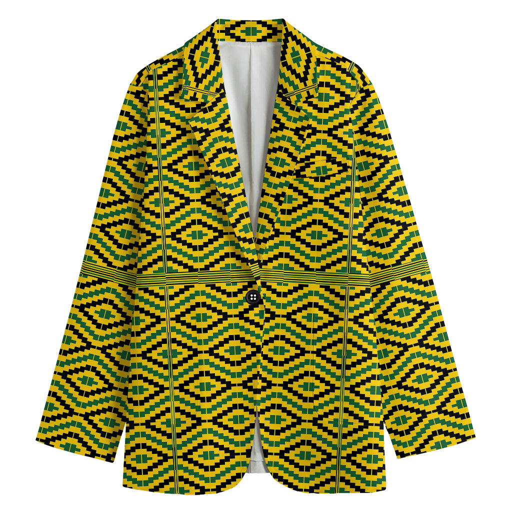 Kente African Pattern Print Women's Blazer