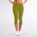 Kente African Pattern Print Women's Capri Leggings