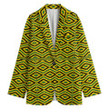 Kente African Pattern Print Women's Cotton Blazer