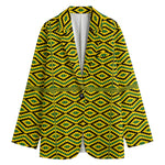 Kente African Pattern Print Women's Cotton Blazer