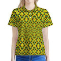Kente African Pattern Print Women's Polo Shirt