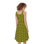 Kente African Pattern Print Women's Sleeveless Dress