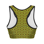 Kente African Pattern Print Women's Sports Bra